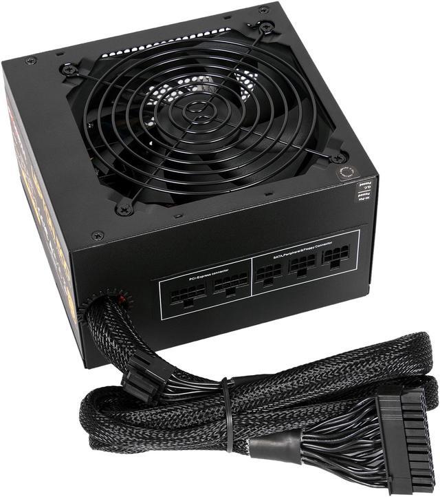 Alt view image 3 of 8 - Rosewill LEPTON Series, LEPTON 500, 500W Semi-Modular Power Supply, 80 PLUS GOLD Certified, Single +12V Rail, SLI & CrossFire Ready, Black