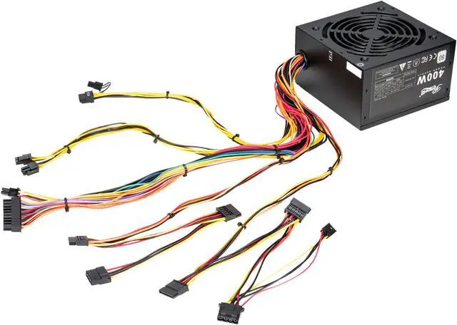 Alt view image 5 of 6 - Rosewill RD 400Z 400W Power Supply, 80 PLUS Certified Active PFC Non-Modular Gaming PSU, Single +12V Rail