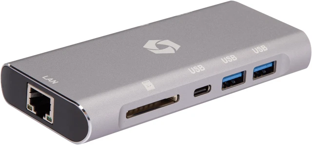 Alt view image 4 of 7 - Rosewill 7-Port Portable USB-C Mini Hub Docking Station, USB 3.1, 4K HDMI, 100W Power Delivery, Thunderbolt 3 Compatible with MacBook & Chromebook Laptops, RHUB-100W