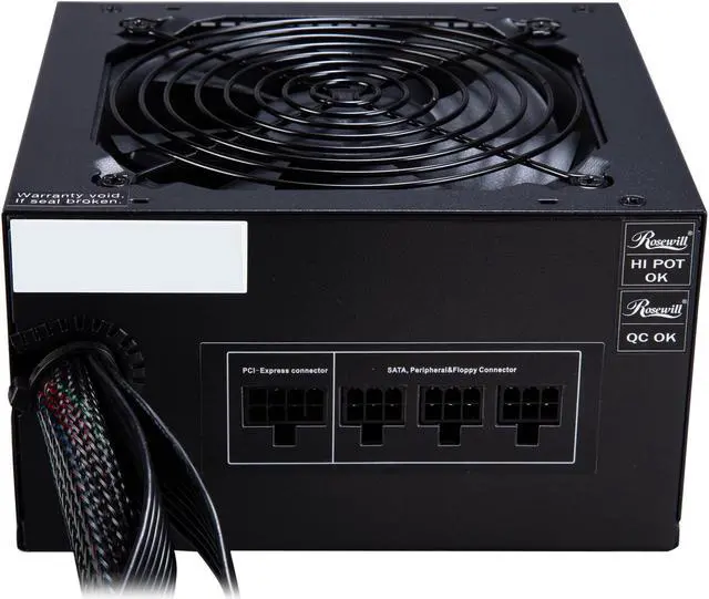 Alt view image 4 of 6 - Rosewill CFZ Series, CFZ750, 750W Semi-Modular Power Supply, 80 PLUS BRONZE Certified, Auto Fan Speed Control, SLI & CrossFire Ready, Black