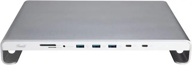 Alt view image 3 of 11 - Rosewill 11-Port Monitor or Laptop Docking Station Stand with Fast Charging 100W USB-C Power Delivery, USB 3.0, SD/Micro SD Card Reader, 4K HDMI, RHUB-20006