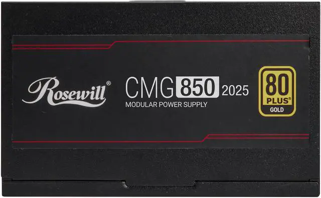 Alt view image 7 of 9 - Rosewill CMG 850W, ATX 3.0 & 3.1 Compatible, 80+ Gold 850W Full Modular Power Supply, PCIe 5.0 600W 12V-2x6 Connector, 100% Japanese Capacitors, 120mm FDB Fans - CMG850G5