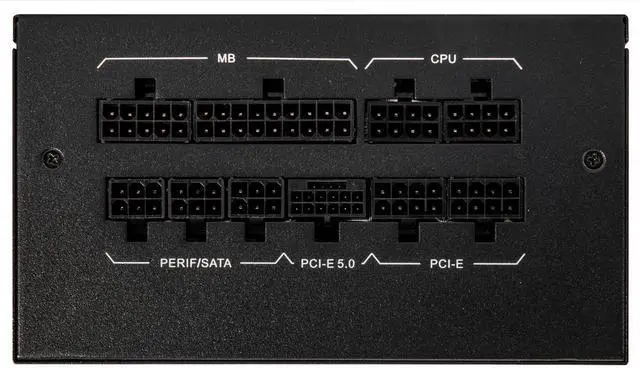 Alt view image 5 of 9 - Rosewill CMG5 1200W, ATX 3.0 & 3.1 Compatible, 80+ Gold 1200W Full Modular Power Supply, PCIe 5.0 600W 12V-2x6 Connector, 100% Japanese Capacitors, 120mm FDB Fans - CMG1200G5