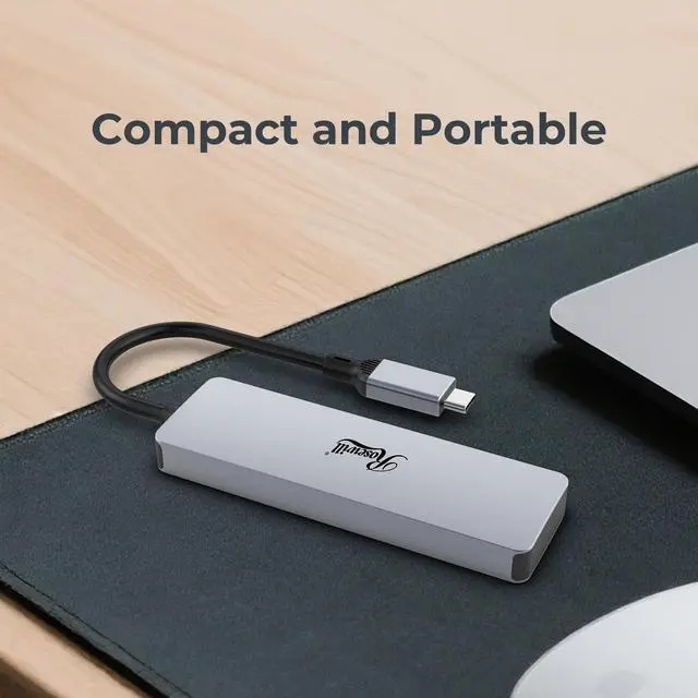 Alt view image 4 of 5 - Rosewill USB C Hub, 10Gbps 4-in-1 USB 3.2 Adapter with 4 USB-C 3.2, 4 Ports USB C Splitter Extender for MacBook Pro/Air, iPad Pro, iPhone 15/15 Pro Max, Surface, PC, Laptops , RHUB-C4