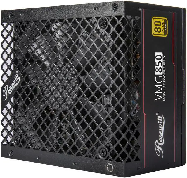 Alt view image 3 of 11 - Rosewill VMG 850W 80+ Gold, ATX 3.0 & 3.1 Compatible, Full Modular Low-Noise Power Supply, PCIe 5.1 12V-2x6 Connector, 100% Japanese Capacitor, 120mm FDB Silent Fan - 5 Year Warranty - VMG850