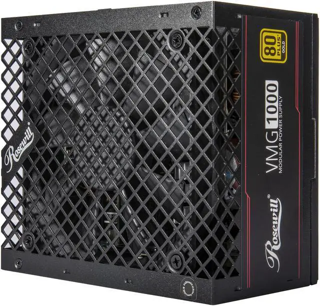 Alt view image 3 of 10 - Rosewill VMG 1000W 80+ Gold, ATX 3.0 & 3.1 Compatible, Full Modular Low-Noise Power Supply, PCIe 5.1 12V-2x6 Connector, 100% Japanese Capacitor, 120mm FDB Silent Fan - 5 Year Warranty - VMG1000
