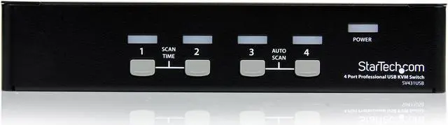Alt view image 2 of 4 - StarTech.com SV431USB 4 Port Professional VGA USB KVM Switch with Hub