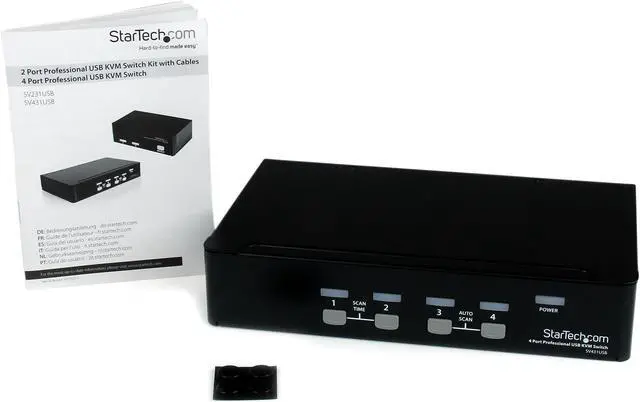 Alt view image 4 of 4 - StarTech.com SV431USB 4 Port Professional VGA USB KVM Switch with Hub