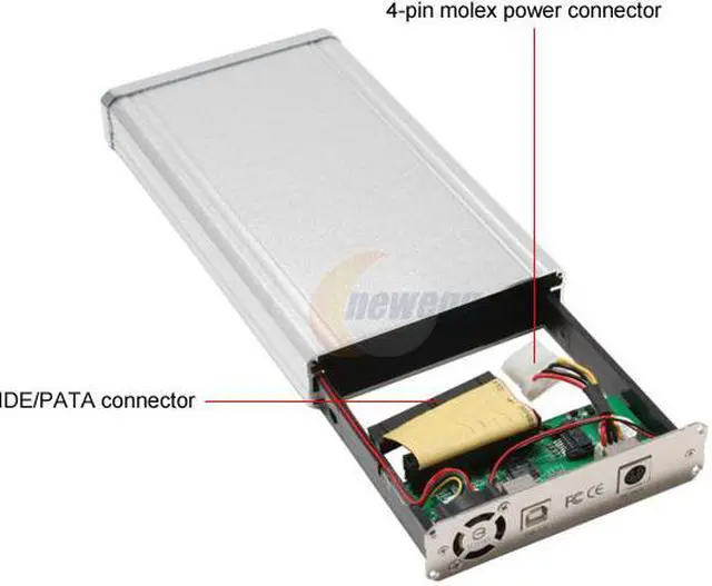 Alt view image 4 of 6 - Scythe NU350PS-OTP Aluminum 3.5" IDE / SATA USB 2.0 External Enclosure