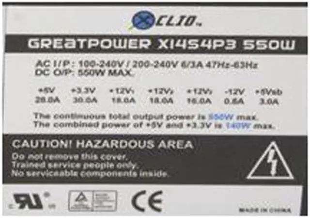 Alt view image 2 of 7 - XCLIO GREATPOWER X14S4P3 550 W ATX12V SLI Certified CrossFire Ready 80 PLUS Certified Modular Active PFC Power Supply