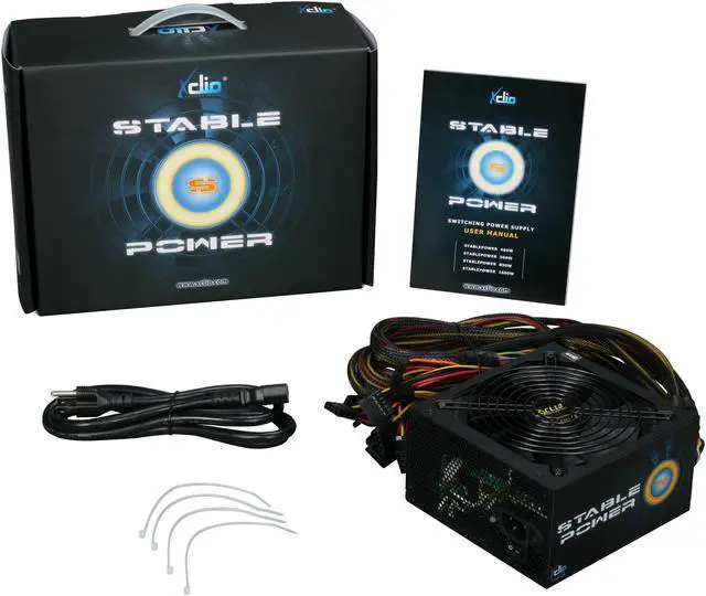 Alt view image 7 of 7 - XCLIO STABLEPOWER 850W 850W ATX CrossFire Ready Active PFC Power Supply