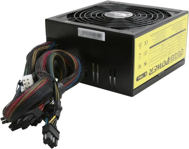 Alt view image 4 of 7 - XCLIO Goodpower 750W 750 W ATX12V SLI Ready CrossFire Ready 80 PLUS BRONZE Certified Modular Active PFC Power Supply