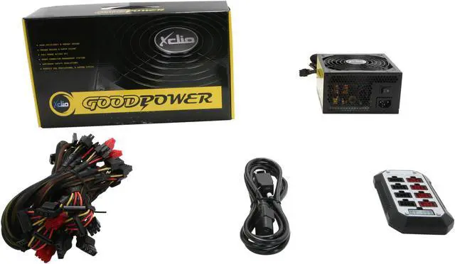 Alt view image 7 of 7 - XCLIO Goodpower 750W 750 W ATX12V SLI Ready CrossFire Ready 80 PLUS BRONZE Certified Modular Active PFC Power Supply