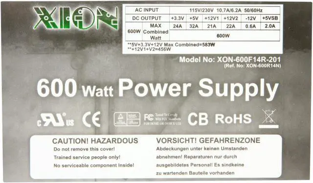 Alt view image 9 of 11 - XION Supernova XON-600F14R-201 600W ATX12V SLI Certified CrossFire Ready Modular Power Supply