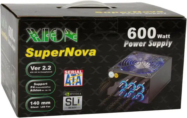 Alt view image 11 of 11 - XION Supernova XON-600F14R-201 600W ATX12V SLI Certified CrossFire Ready Modular Power Supply
