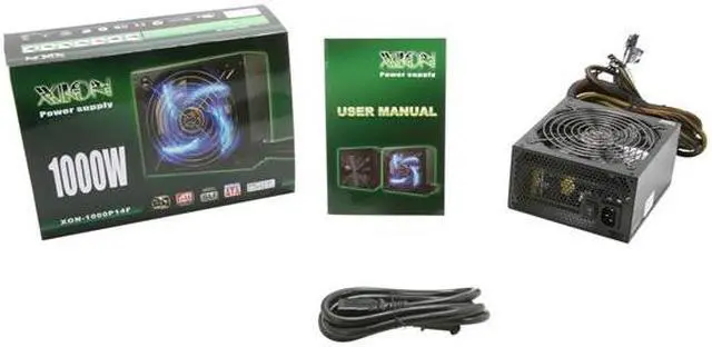 Alt view image 7 of 7 - XION XON-1000P14F High Performance 1000W Power Supply, compatible with Intel Sandybridge Core i3/i5 /i7 and AMD Phenom ,SLI/Cross Fire Ready, ATX 12V, EPS 12V v2.91 and SSI v2.91, Six 12V Rails & 8 x SATA