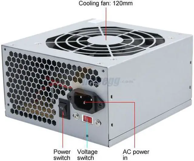 Alt view image 2 of 8 - ATRIX PSCI-480 480 W ATX Power Supply