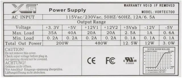 Alt view image 5 of 11 - Eagle Tech ET-PSVO700 700 W ATX12V SLI Ready CrossFire Ready Modular Power Supply