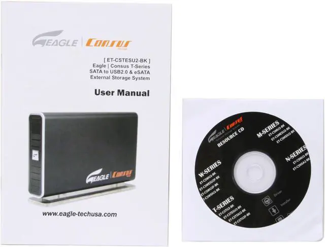 Alt view image 7 of 8 - EAGLE Consus T ET-CSTU2F-BK Aluminum 3.5" IDE USB 2.0 & 1394 External Enclosure
