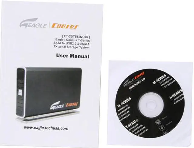 Alt view image 6 of 8 - EAGLE Consus T ET-CSTSIU2-BK Metal 3.5" IDE / SATA USB 2.0 External Enclosure