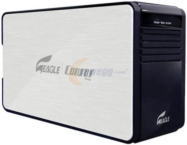 Main image of EAGLE Consus ET-CSDU2-BK DUAL 3.5" SATA to USB 2.0 2-BAY RAID 0 & JBOD External Enclosure