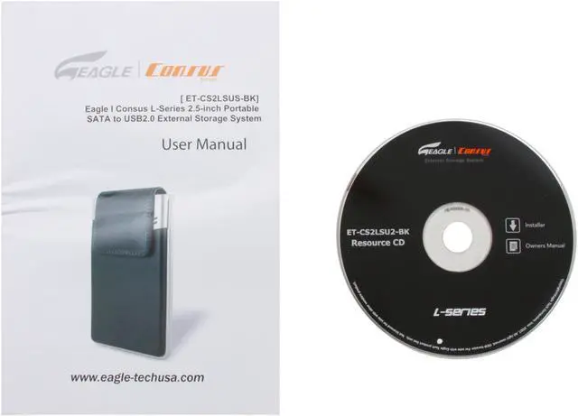 Alt view image 14 of 15 - EAGLE ET-CS2LSU2-BK Aluminum chassis 2.5" SATA I/II USB 2.0 External Enclosure