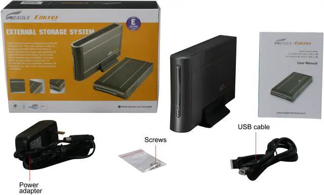 Alt view image 5 of 5 - EAGLE ET-CSESU2-SG Aluminum 3.5" SATA I/II USB 2.0 External Enclosure