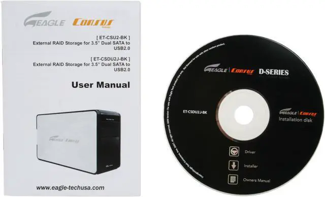 Alt view image 6 of 7 - EAGLE Consus ET-CSDU2J-BK DUAL 3.5" SATA I/II to USB 2.0 2-BAY JBOD External Enclosure