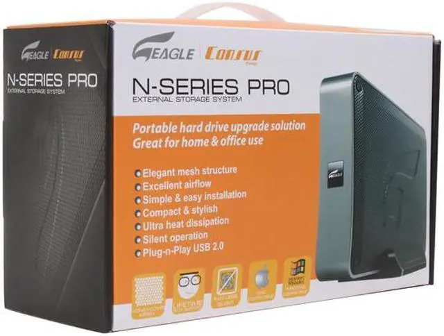 Alt view image 7 of 7 - EAGLE ET-CSNPSU2-BK 3.5" Black SATA I/II USB 2.0 External Enclosure