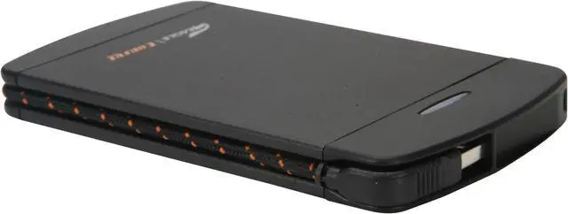 Alt view image 5 of 8 - EAGLE ET-CS2PSU2-BK 2.5" Black SATA I/II USB 2.0 External Enclosure with built-in USB cable