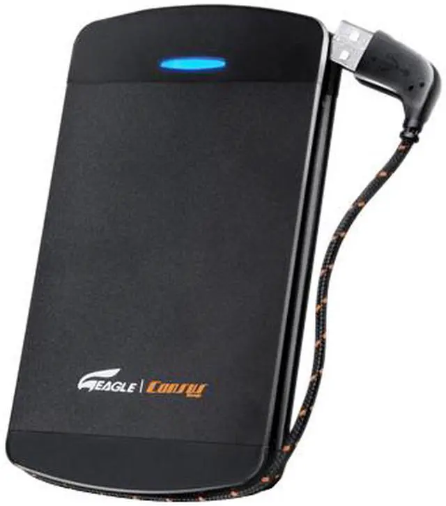 Main image of EAGLE ET-CS2PSU2-BK 2.5" Black SATA I/II USB 2.0 External Enclosure with built-in USB cable