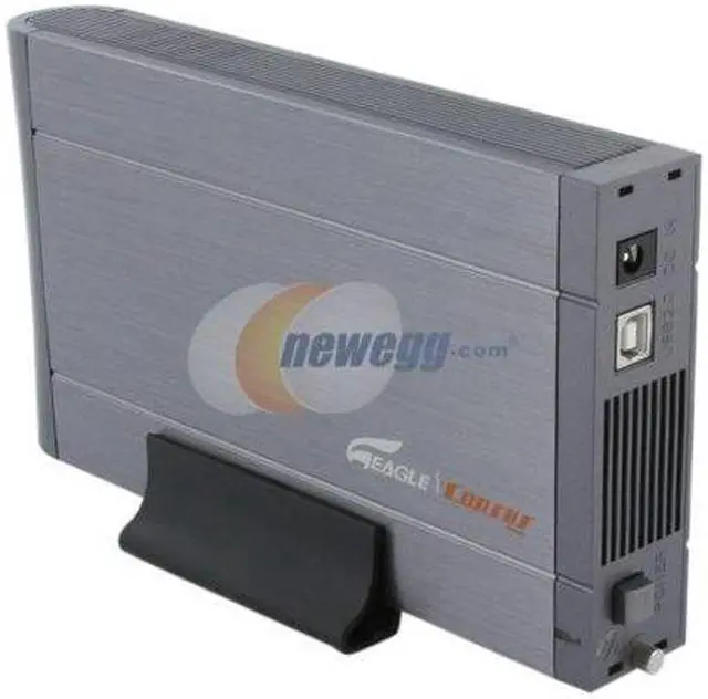 Alt view image 2 of 2 - EAGLE E-series ET-CSEU2-SG Solid aluminum 3.5" Silver Gray IDE USB 2.0 External Enclosure