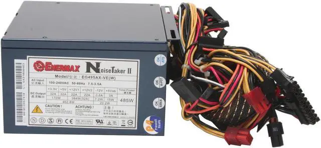 Alt view image 4 of 9 - ENERMAX EG495AX-VEW SFMA 2.2 485 W ATX12V / EPS12V SLI Ready CrossFire Ready Active PFC Power Supply