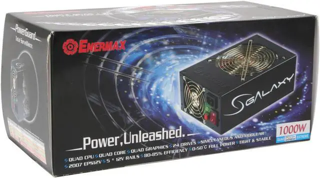Alt view image 10 of 10 - ENERMAX GALAXY EGA1000EWL 1000 W ATX / BTX SLI Ready 80 PLUS Certified Modular Active PFC Power Supply