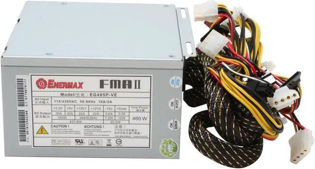 Alt view image 3 of 9 - ENERMAX EG465P-VE FMA 2.2 460 W ATX12V SLI Ready 80 PLUS Certified Active PFC Power Supply