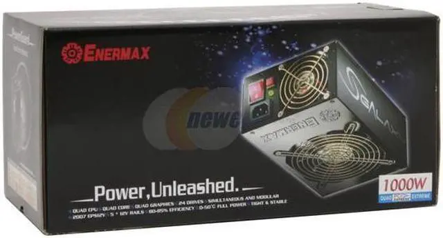 Alt view image 8 of 8 - ENERMAX GALAXY EGA1000EWL-DXX 1000 W ATX / BTX SLI Ready CrossFire Ready Modular Active PFC Gamers Edition Power Supply