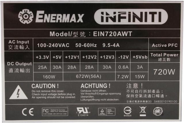 ENERMAX INFINITI EIN720AWT 720 W Power Supply - Newegg.com