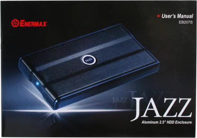 Alt view image 5 of 6 - ENERMAX Jazz EB207S-B Aluminum & Steel Mesh 2.5" USB 2.0 External Enclosure