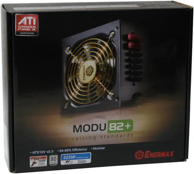 Alt view image 12 of 12 - ENERMAX MODU82+ EMD525AWT 525W ATX12V  Ver.2.3 SLI Ready CrossFire Ready 80 PLUS BRONZE Certified Compatible w/Core i7 Modular Active PFC Power Supply