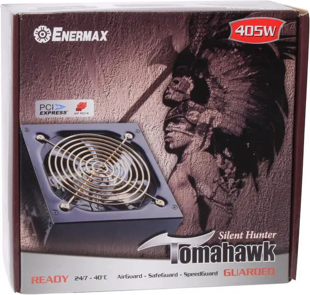 Alt view image 10 of 10 - ENERMAX Tomahawk ETK405AST 405W ATX12V  V2.2 AirGuard, Speed Guard and Safe Guard Power Supply