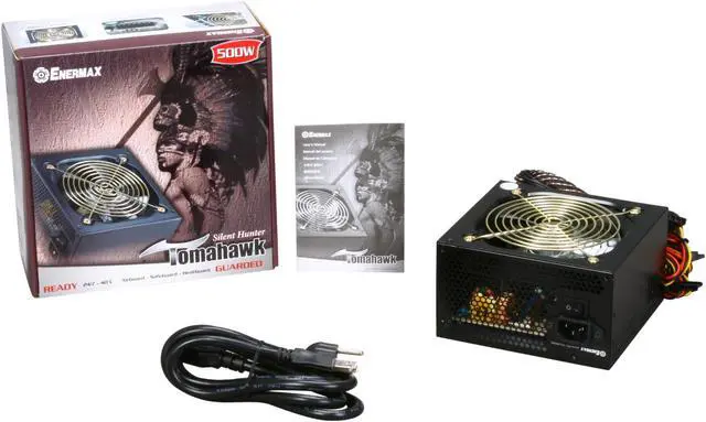 Alt view image 7 of 7 - ENERMAX Tomahawk ETK500AWT 500W ATX12V V2.2 AirGuard, Speed Guard and Safe Guard Active PFC Power Supply