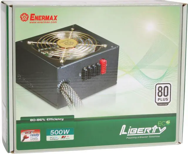 Alt view image 10 of 10 - ENERMAX Liberty ELT500AWT-ECO 500W ATX12V / EPS12V SLI Ready CrossFire Ready Compatible with Core i7  80 PLUS Certified Modular Active PFC Power Supply