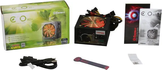 Alt view image 7 of 7 - ENERMAX ECO80+ EES500AWT 500W ATX12V V2.31 SLI & Crossfire Ready Compatible w/Core i7 80PLUS Certified w/Magnetic Magma Fan  Active PFC Power Supply