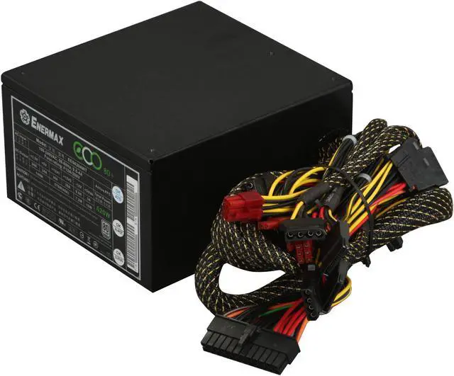 Alt view image 4 of 7 - ENERMAX ECO80+ EES620AWT 620W ATX12V V2.31 SLI & Crossfire Ready Compatible w/Core i7 80PLUS Certified w/Magnetic Magma Fan Active PFC Power Supply