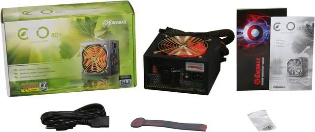 Alt view image 7 of 7 - ENERMAX ECO80+ EES620AWT 620W ATX12V V2.31 SLI & Crossfire Ready Compatible w/Core i7 80PLUS Certified w/Magnetic Magma Fan Active PFC Power Supply