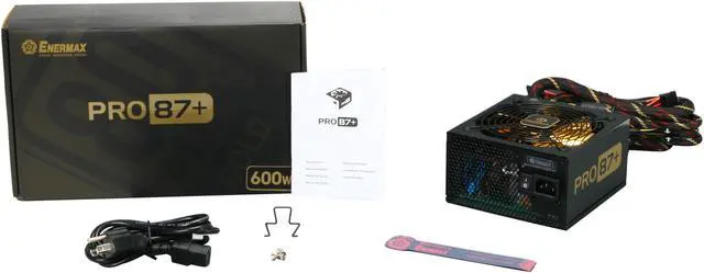 Alt view image 7 of 7 - ENERMAX PRO87+ EPG600AWT 600 W 80 PLUS GOLD Certified Active PFC Power Supply