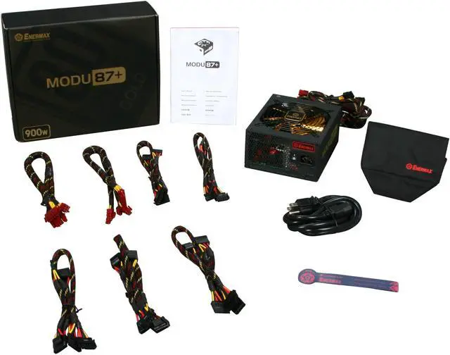 Alt view image 7 of 7 - ENERMAX MODU87+ EMG900EWT 900W (Peak 990W) ATX12V v2.3 / EPS12V SLI Ready CrossFire Ready 80 PLUS GOLD Certified Modular Active PFC Power Supply