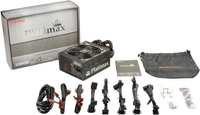 Alt view image 8 of 8 - ENERMAX Platimax EPM1000EWT 1000W ATX12V / EPS12V SLI Ready CrossFire Ready 80 PLUS PLATINUM Certified Modular Active PFC Power Supply New 4th Gen CPU Certified Haswell Ready