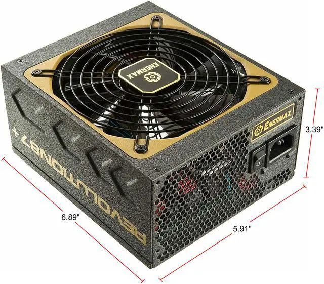 Alt view image 4 of 8 - Enermax Revolution87+ 80 Plus Gold 1000W, Semi Modular, Multi Rail, Power Supply, ERV1000EWT-G