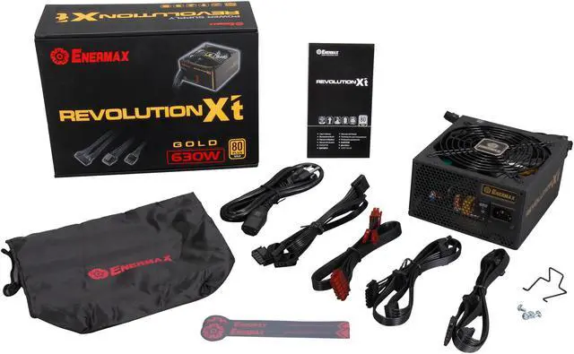 Alt view image 7 of 7 - ENERMAX REVOLUTION X't ERX630AWT 630 W ATX12V 80 PLUS GOLD Certified Modular Active PFC Power Supply